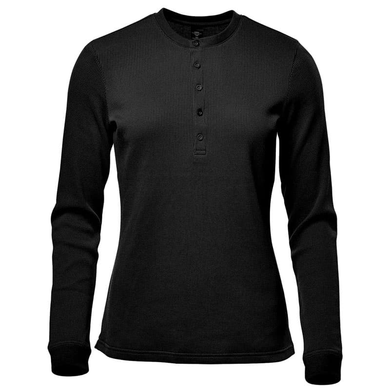 WOMEN'S ASHBURN HENLEY — Black