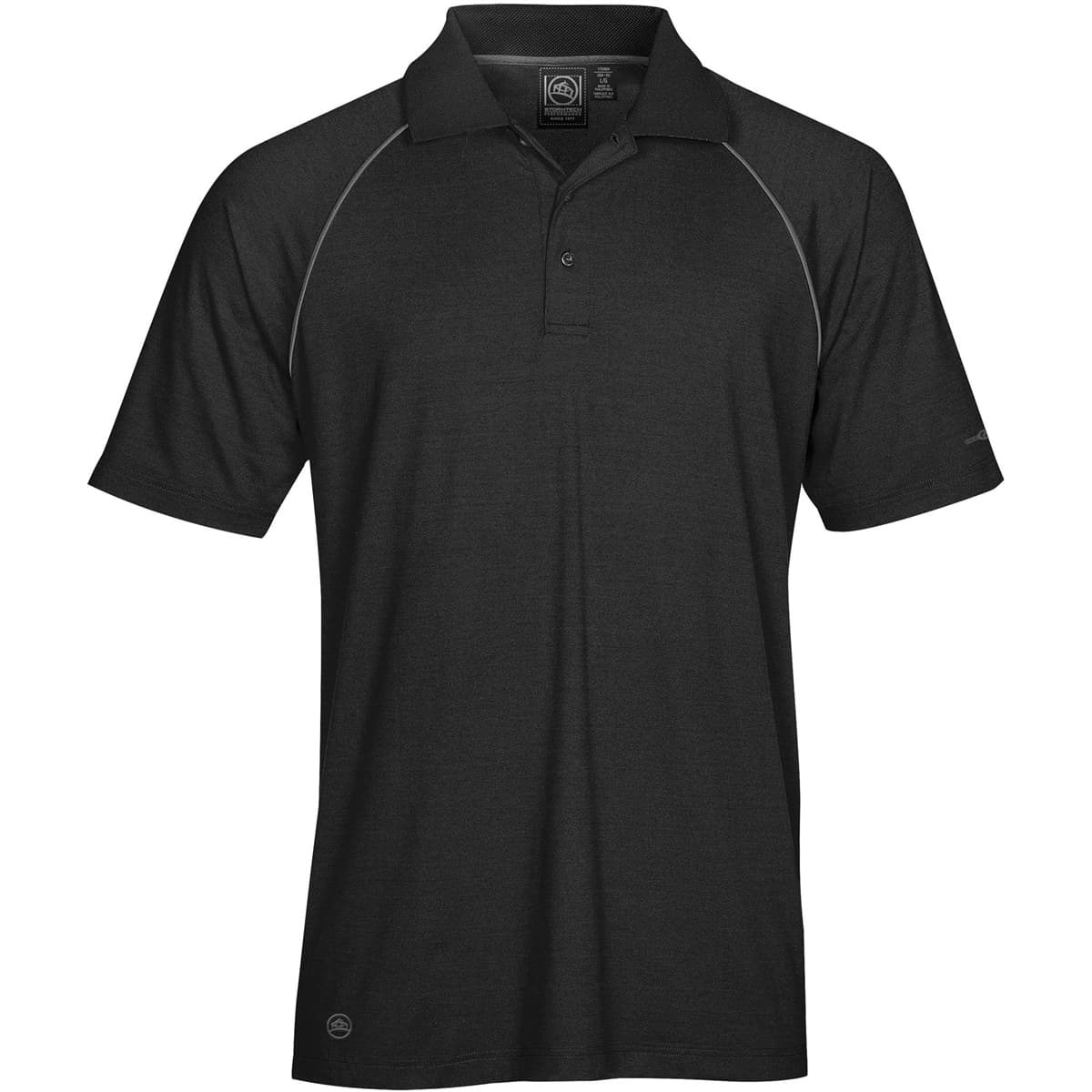 MEN'S PIRANHA PERFORMANCE POLO — Black,Graphite