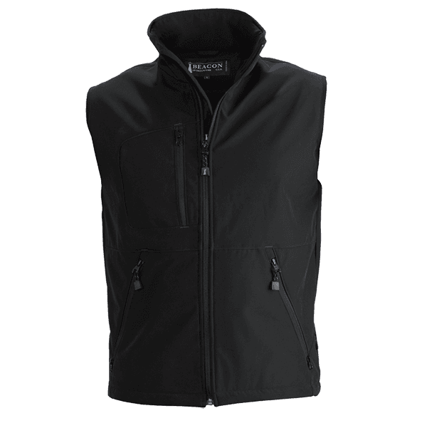MONTANA MENS SOFTSHELL VEST — Black
