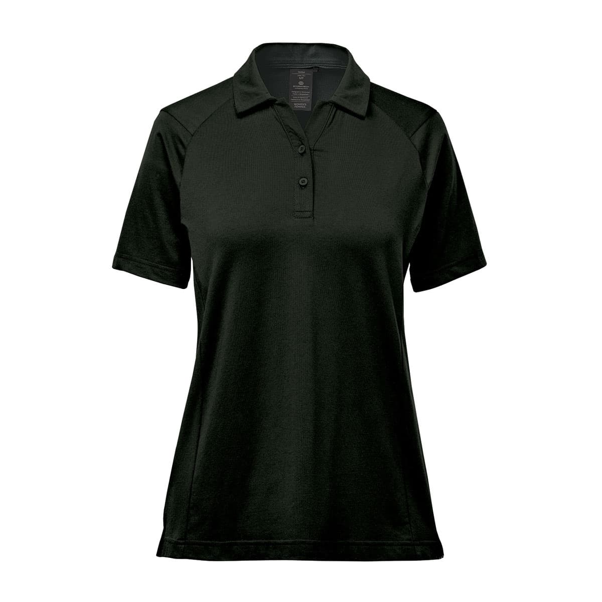 WOMENS OASIS S/S POLO BLACK-2XL — Black