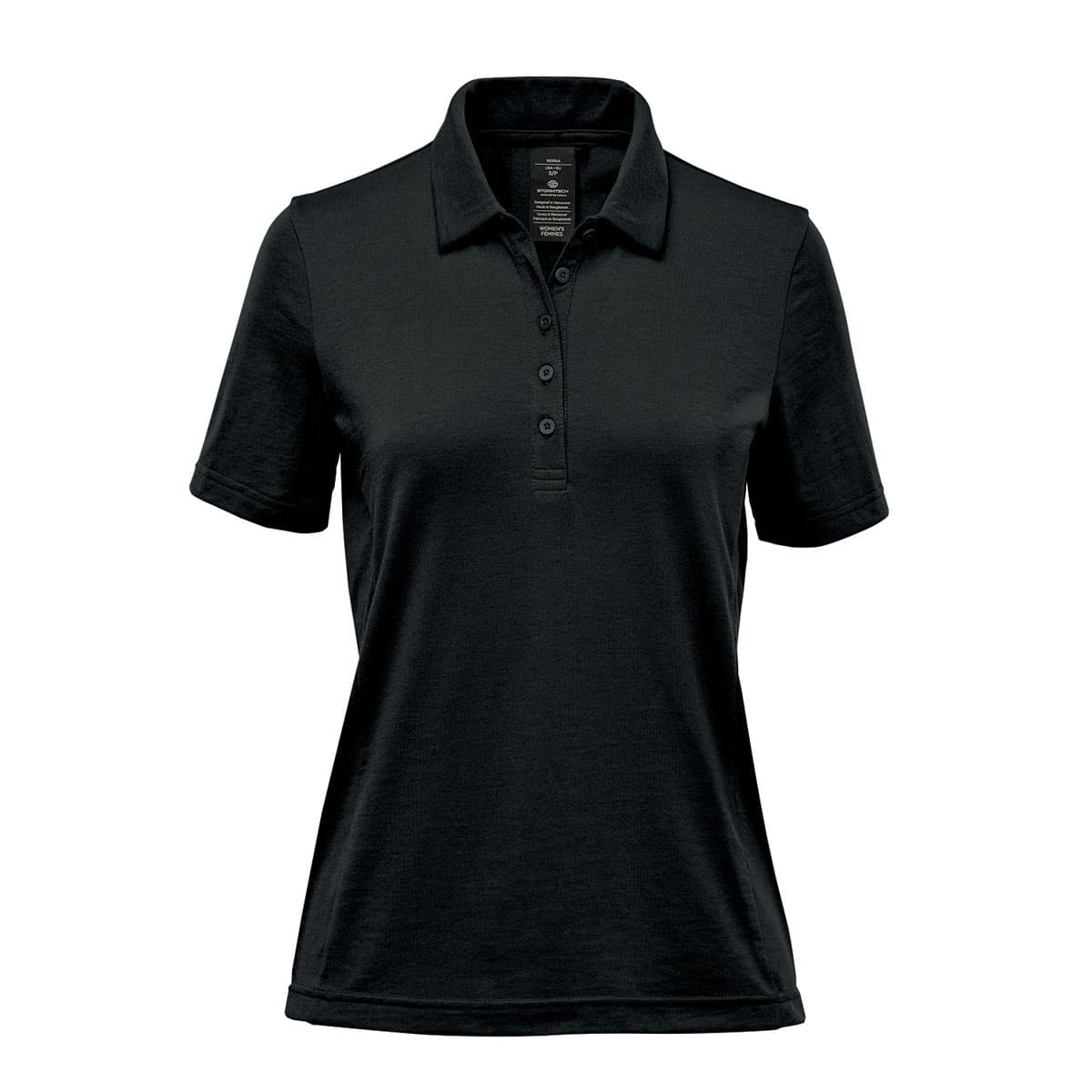 WOMENS SETTEBELLO S/S POLO — Black