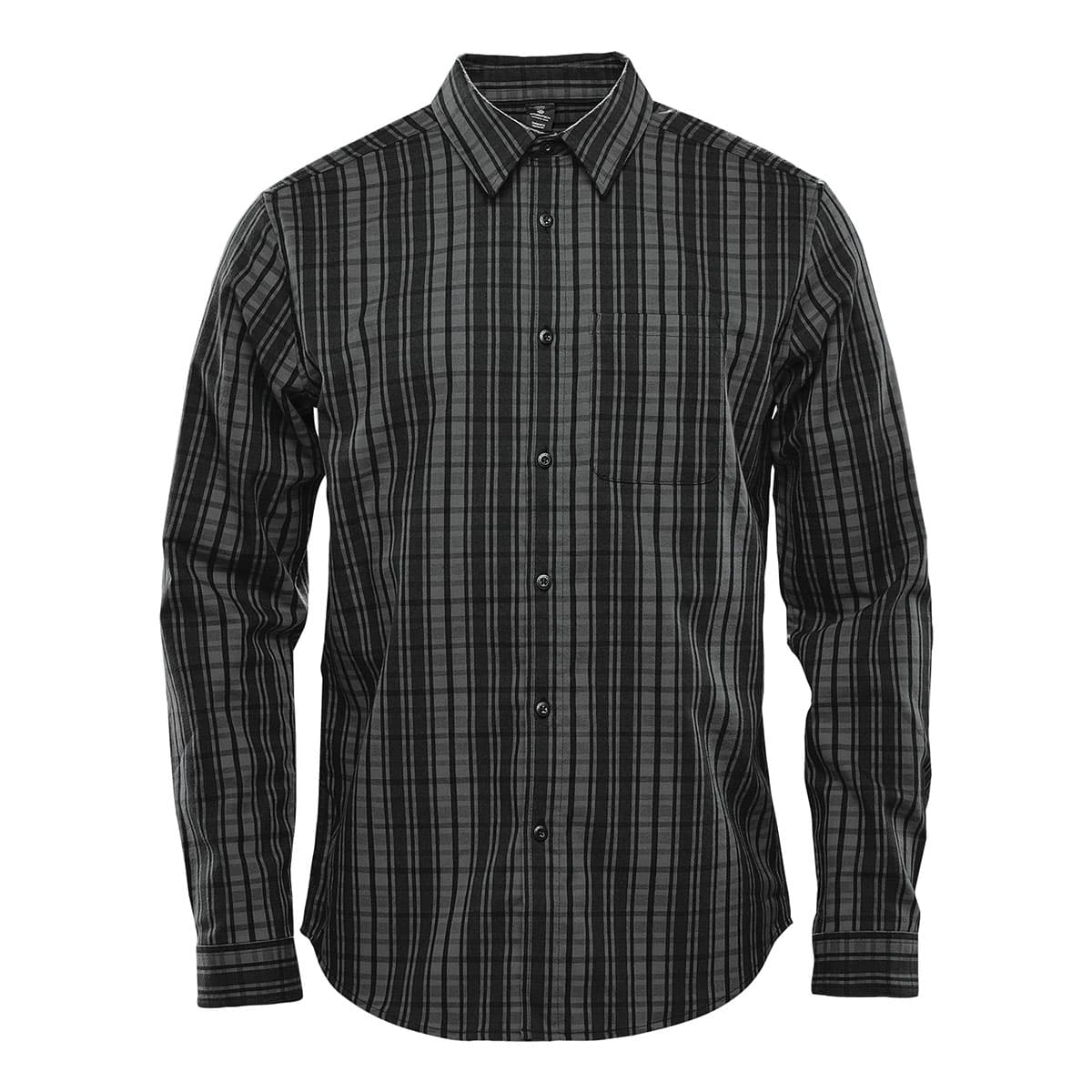 MEN'S MUIRFIELD PERFORMANCE L/S SHIRT — Carbon,Black