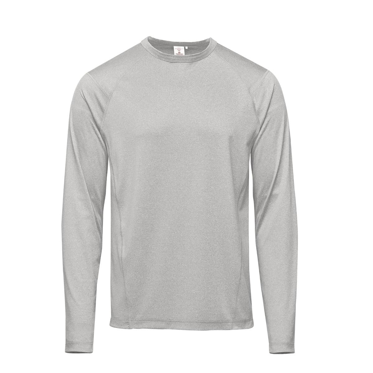 MENS VOLANTE L/S TEE ASH HEATHER-2XL — Ash Grey