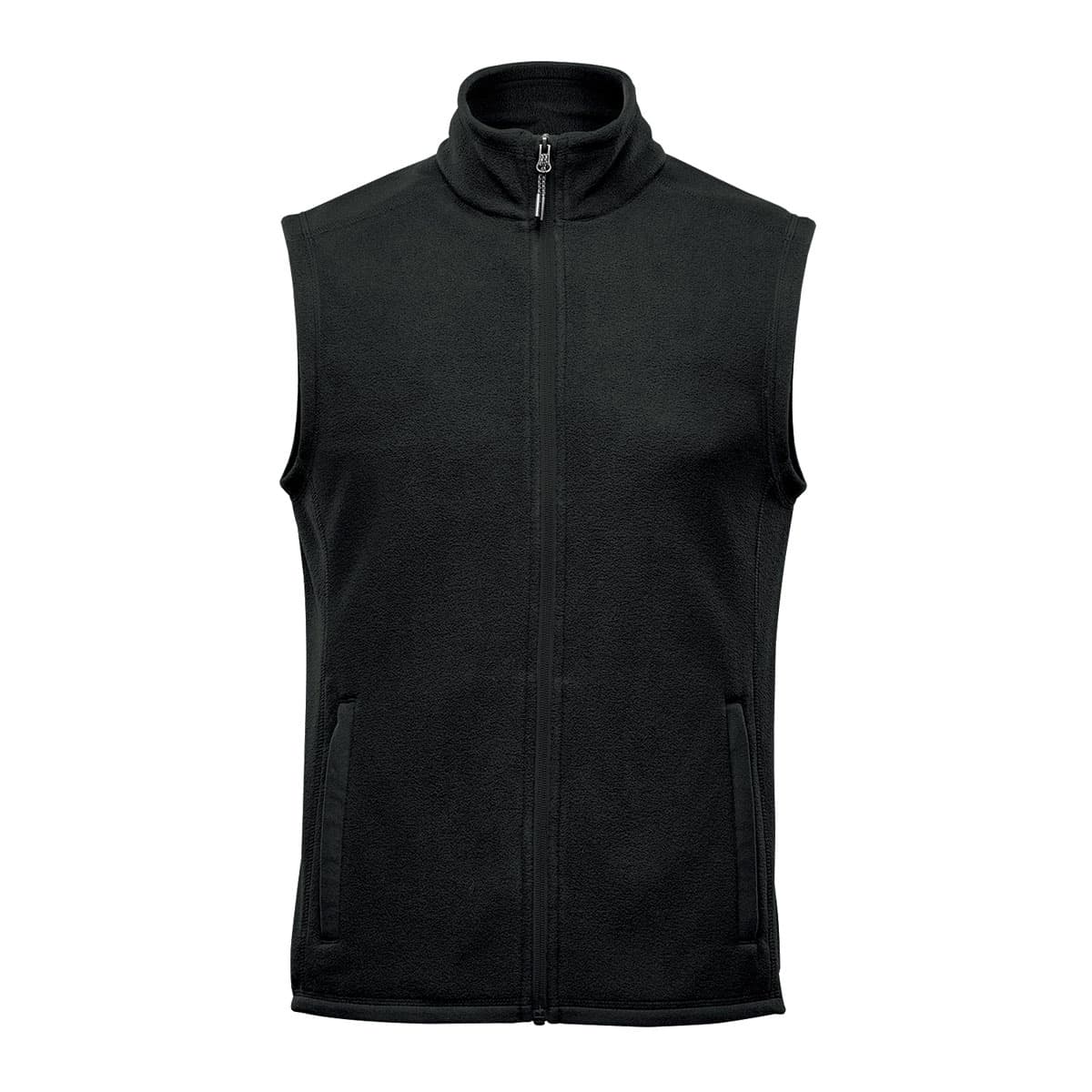 MENS MONTAUK FLEECE VEST BLACK-2XL — Black